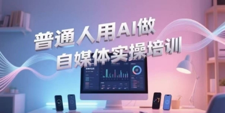 普通人用AI做自媒体实操培训，普通人一个人用ai做自媒体，视频制作、短视频引流、直播带货，轻松入门-迦哆网创社