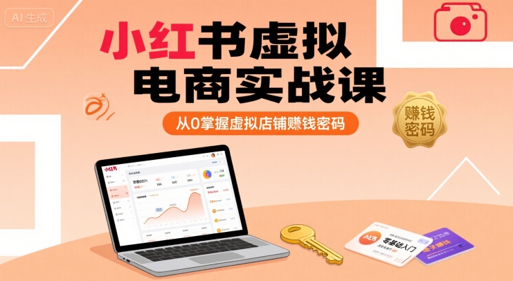 小红书虚拟电商实战课，从0掌握虚拟店铺賺钱密码-迦哆网创社