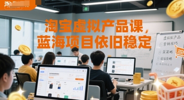 淘宝虚拟产品课，蓝海项目依旧稳定-迦哆网创社