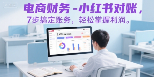 电商财务-小红书对账，7步搞定账务，轻松掌握利润-迦哆网创社
