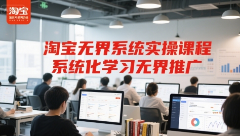 淘宝无界系统实操课程，系统化学习无界推广-迦哆网创社