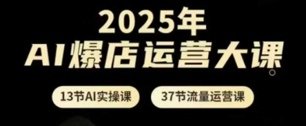 2025年AI爆店运营大课，13节AI实操课+37节流量运营课-迦哆网创社