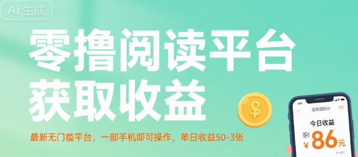 零撸阅读平台获取收益，最新无门槛平台，一部手机即可操作，单日收益50-3张【揭秘】-迦哆网创社