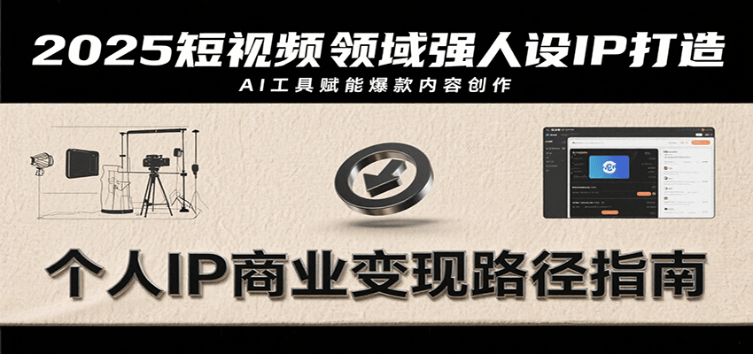 2025短视频领域强人设IP打造，结合爆款案例与AI工具应用，从个人出镜到商业成交转化-迦哆网创社