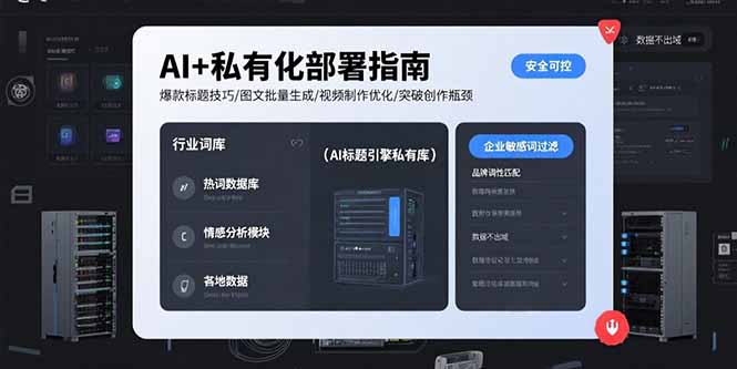 AI+私有化部署指南 爆款标题技巧/图文批量生成/视频制作优化/突破创作瓶颈-迦哆网创社