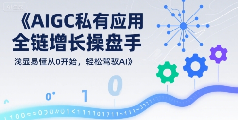 AIGC私有化应用全链增长操盘手，浅显易懂从0开始，轻松驾驭AI-迦哆网创社