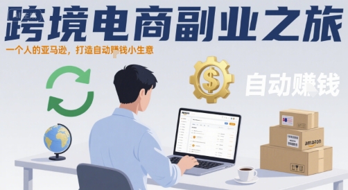 跨境电商副业之旅，一个人的亚马逊，打造自动賺钱小生意-迦哆网创社
