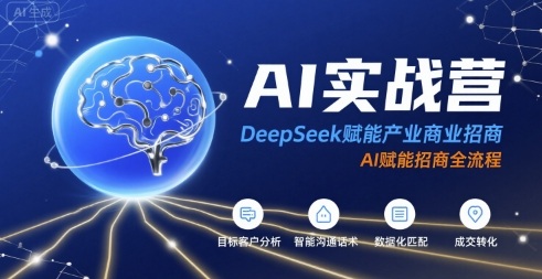 AI实战营：DeepSeek赋能产业商业招商，AI赋能招商全流程-迦哆网创社