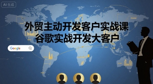 外贸主动开发客户实战课，谷歌实战开发大客户-迦哆网创社