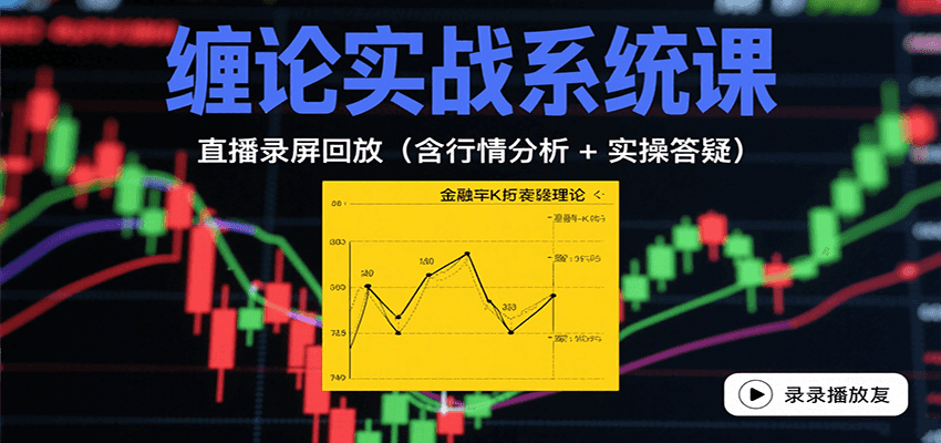 缠论实战系统课：直播录屏回放(含行情分析 + 实操答疑(更新8月)-迦哆网创社