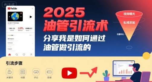 2025油管引流术，分享我是如何通过油管做引流的-迦哆网创社