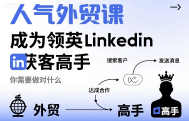 人气外贸课-成为领英Linkedin获客高手，你需要做对什么-迦哆网创社