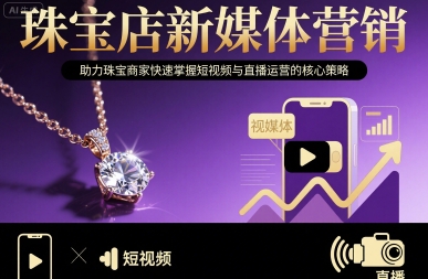 珠宝店新媒体营销，助力珠宝商家快速掌握短视频与直播运营的核心策略-迦哆网创社