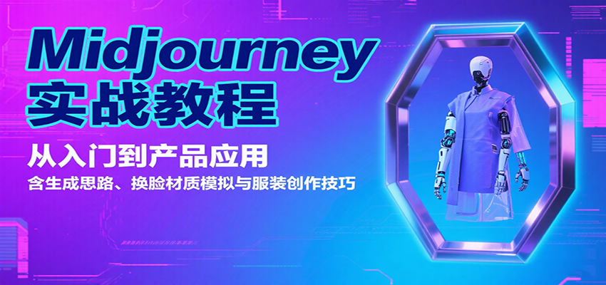 Midjourney实战教程：从入门到产品应用，含生成思路、换脸材质模拟与服装创作技巧-迦哆网创社