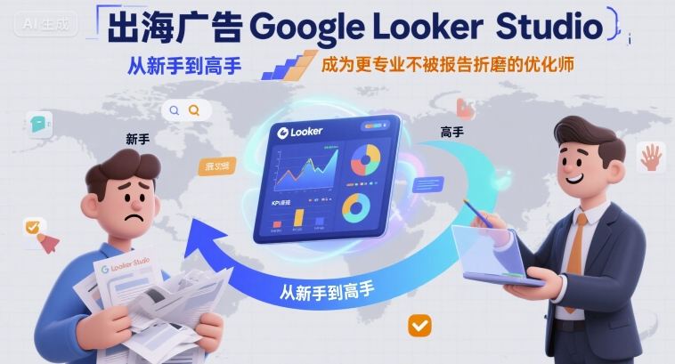 出海广告Google Looker Studio从新手到高手，成为更专业不被报告折磨的优化师-迦哆网创社
