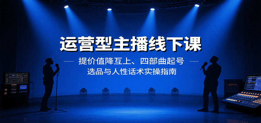 运营型主播线下课：提价值降互上、四部曲起号、选品与人性话术实操指南-迦哆网创社