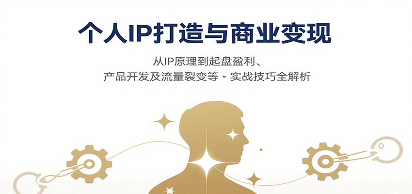 个人IP打造与商业变现，从IP原理到起盘盈利、产品开发及流量裂变等实战技巧全解析-迦哆网创社