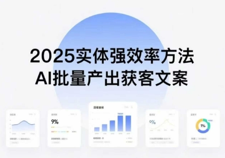实体强效率方法：AI批量产出获客文案，2025年普通人拥抱AI，实现实体创收-迦哆网创社
