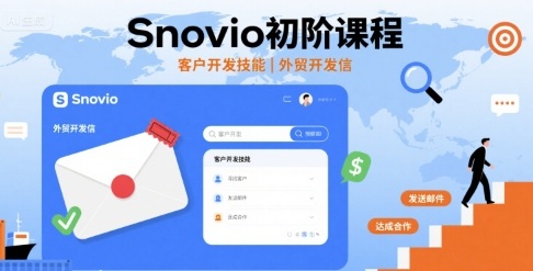 Snovio初阶课程，客户开发技能，外贸开发信-迦哆网创社