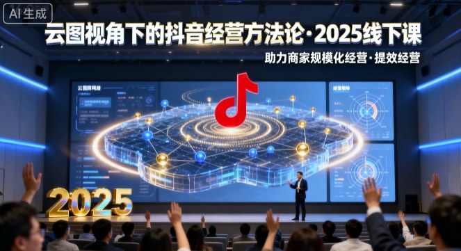 云图视角下的抖音经营方法论，2025线下课，助力商家规模化经营，提效经营(录音+字幕)-迦哆网创社