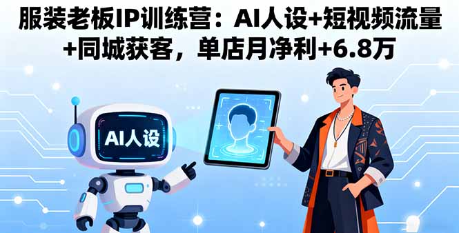 服装老板IP训练营：AI人设+短视频流量+同城获客，单店月净利+6.8万-迦哆网创社
