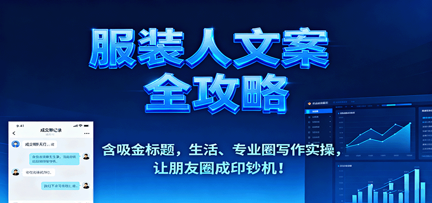 服装人文案全攻略,含吸金标题,生活、专业圈写作实操,让朋友圈成印钞机!-迦哆网创社