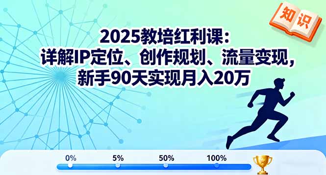 2025教培红利课：详解IP定位、创作规划、流量变现，新手90天实现月入20万-迦哆网创社