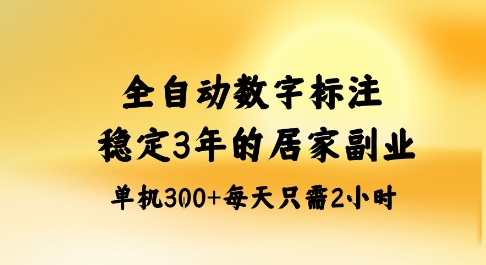 全自动数字标注，稳定3年的蓝海项目，居家也能矩阵开干的副业，单机日入3张+【揭秘】-迦哆网创社