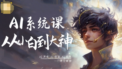 AI系统课程,从小白到大神系统学AI,AI声音-AI绘画-AI视频一门课全掌握-迦哆网创社