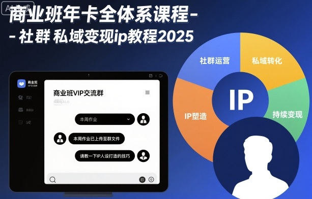 商业班年卡全体系课程-社群私域变现ip教程2025-迦哆网创社