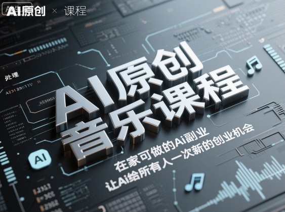 AI原创音乐课程，在家可做的Ai副业，让Ai给所有人一次新的创业机会-迦哆网创社