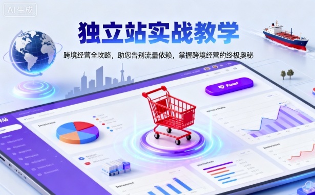 独立站实战教学，跨境经营全攻略，助您告别流量依赖，掌握跨境经营的终极奥-迦哆网创社