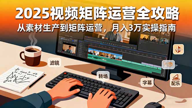 2025短视频矩阵运营全攻略：从素材生产到矩阵运营，月入3万实操指南-迦哆网创社