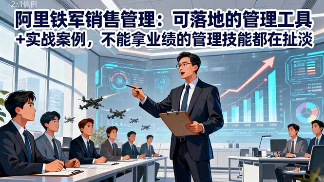 阿里铁军销售管理：可落地的管理工具+实战案例，不能拿业绩的管理都在扯淡-迦哆网创社