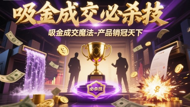 吸金成交必杀技，吸金成交魔法-产品销冠天下-迦哆网创社