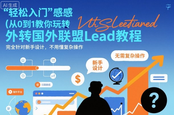 国外联盟賺美刀项目，从0到1教你玩转国外联盟Lead教程，纯新手可操作性100%-迦哆网创社