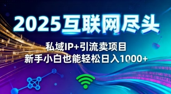 2025网创尽头王炸项目！私域IP+精准引流，新手小白在家躺賺日入1k，零经验也能上手【揭秘】-迦哆网创社