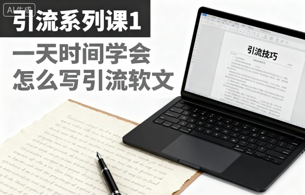 引流系列课1,一天时间学会怎么写引流软文-迦哆网创社