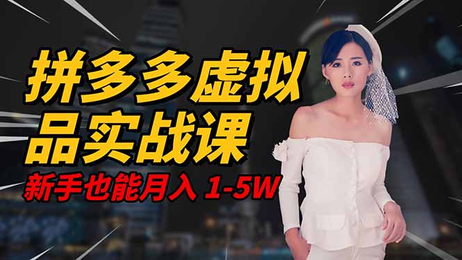 2025 拼多多虚拟品系统实战课，轻资产项目，可矩阵开工作室，新手也能…-迦哆网创社