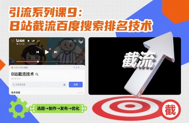引流系列课9：B站截流百度搜索排名技术-迦哆网创社