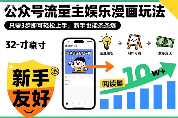 ‍‬⁢‍⁡‍‍⁡​⁣⁤‍‬⁡⁣⁢​⁣‍⁣‌‌⁢​⁡⁡‌​⁢⁣⁢​⁢‌​⁣‬​⁣‬‬⁣⁢​⁢⁣公众号流量主娱乐漫画玩法，只需3步即可轻松上手，新手也能条条爆-迦哆网创社