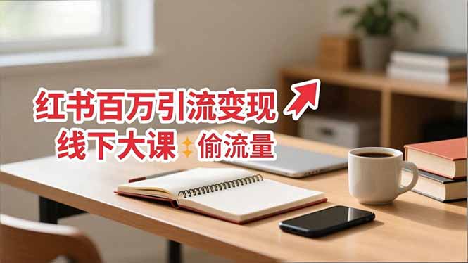 小红书百万引流变现-11月线下大课:分享从0到百万引流路径,手把手教偷流量、拿结果-迦哆网创社