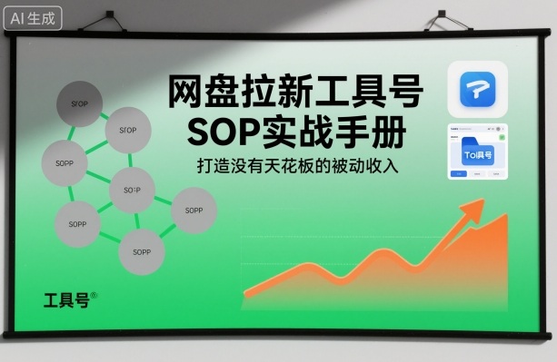 网盘拉新工具号SOP实战手册，打造没有天花板的被动收入-迦哆网创社