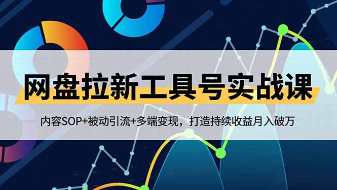 网盘拉新工具号实战课，内容SOP+被动引流+多端变现，打造持续收益月入破万-迦哆网创社