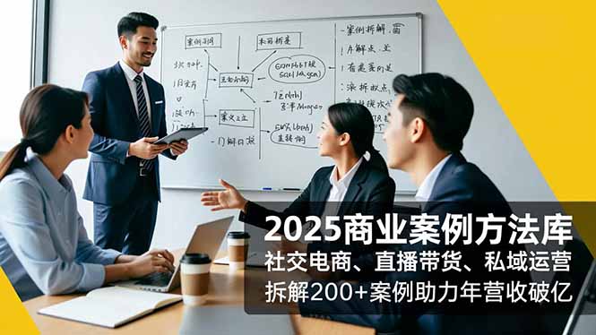 2025商业案例方法库，社交电商、直播带货、私域运营，拆解200+案例助力年营收破亿-迦哆网创社
