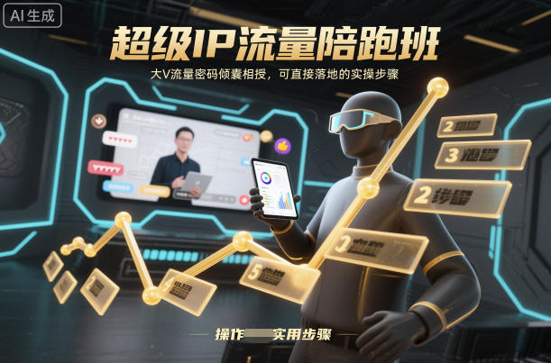 超级IP流量陪跑班,大V流量密码倾囊相授,可直接落地的实操步骤-迦哆网创社