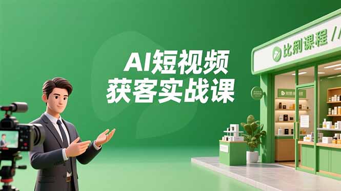 AI短视频获客实战课，数字人创作、实体行业应用、精准引流，30天获取客源月入6万+-迦哆网创社