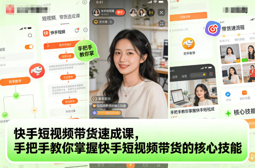 快手短视频带货速成课,手把手教你掌握快手短视频带货的核心技能-迦哆网创社