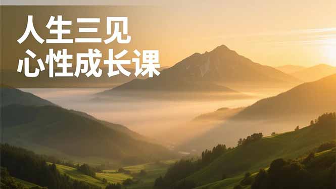人生三见心性成长课，见天地众生自己，搞透人性安顿身心，活出清晰自我，内在富足无价-迦哆网创社