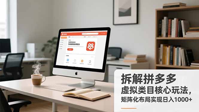 拆解拼多多虚拟类目核心玩法，矩阵化布局实现日入1000+-迦哆网创社